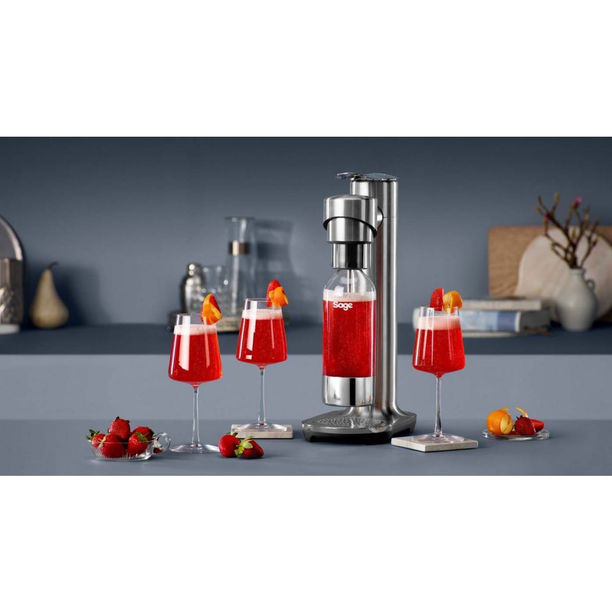 Machine à soda InFizz Fusion SCA800BSS0ZEU1 argent, SAGE APPLIANCES