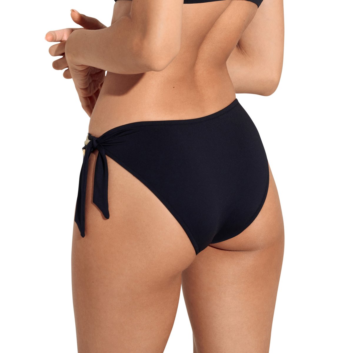 Bas maillot slip de bain à nouettes amovibles Iceland noir, LISCA