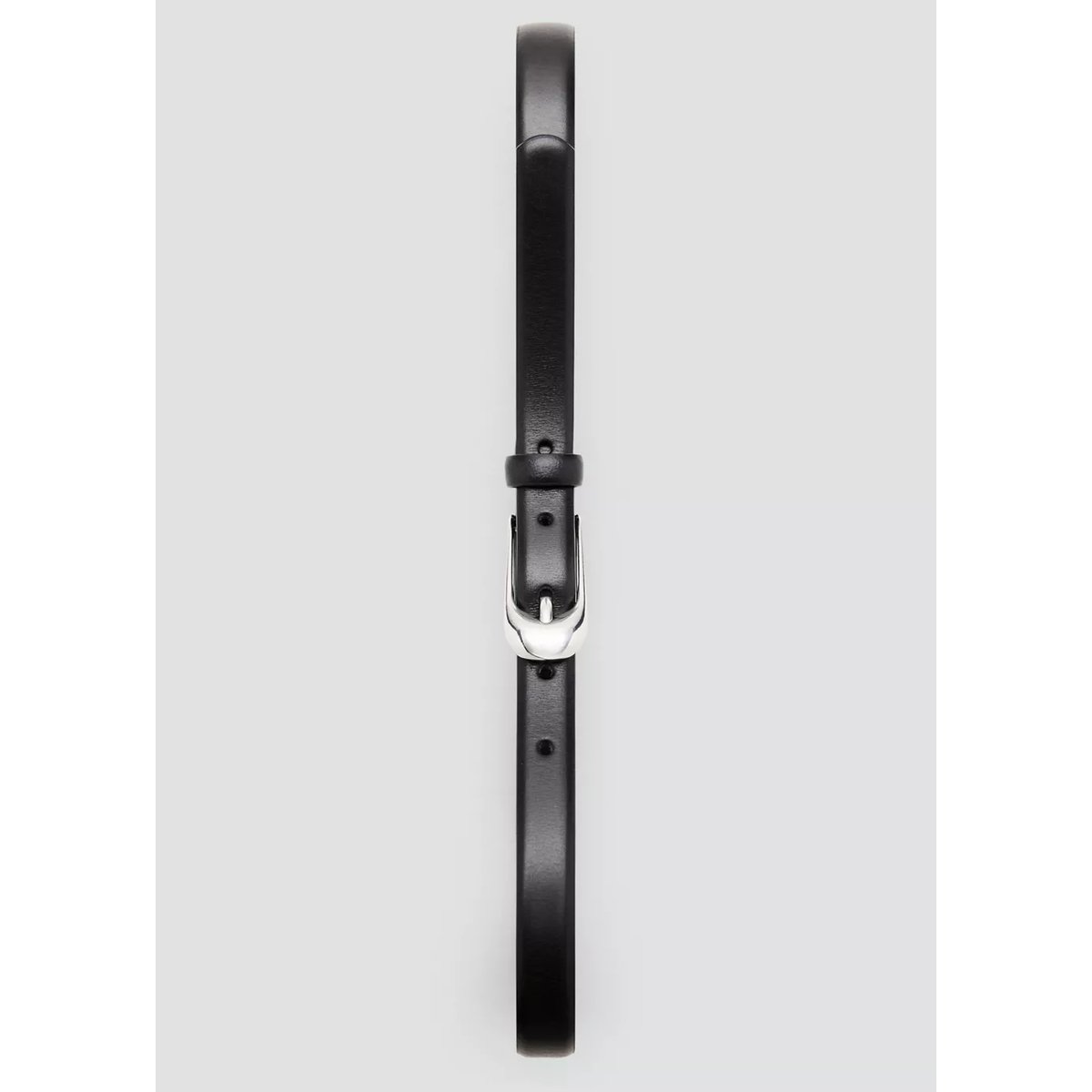 Ceinture cuir boucle noir, MANGO