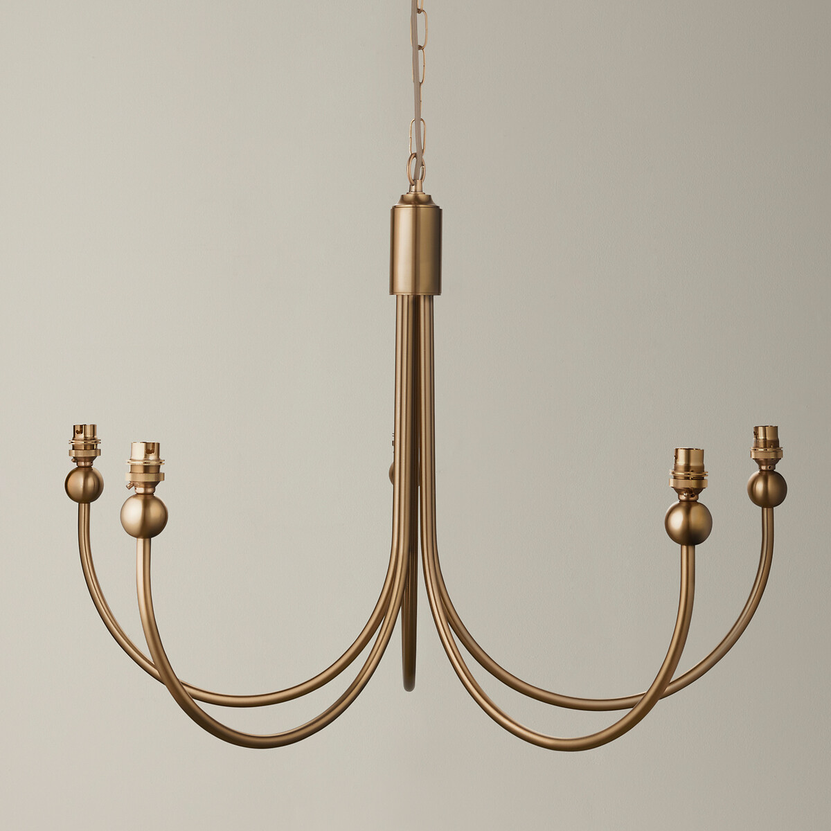 Sawyer 5-Light Curved Pendant Light in Brushed Aged Brass aged brass, ÉDITÉ