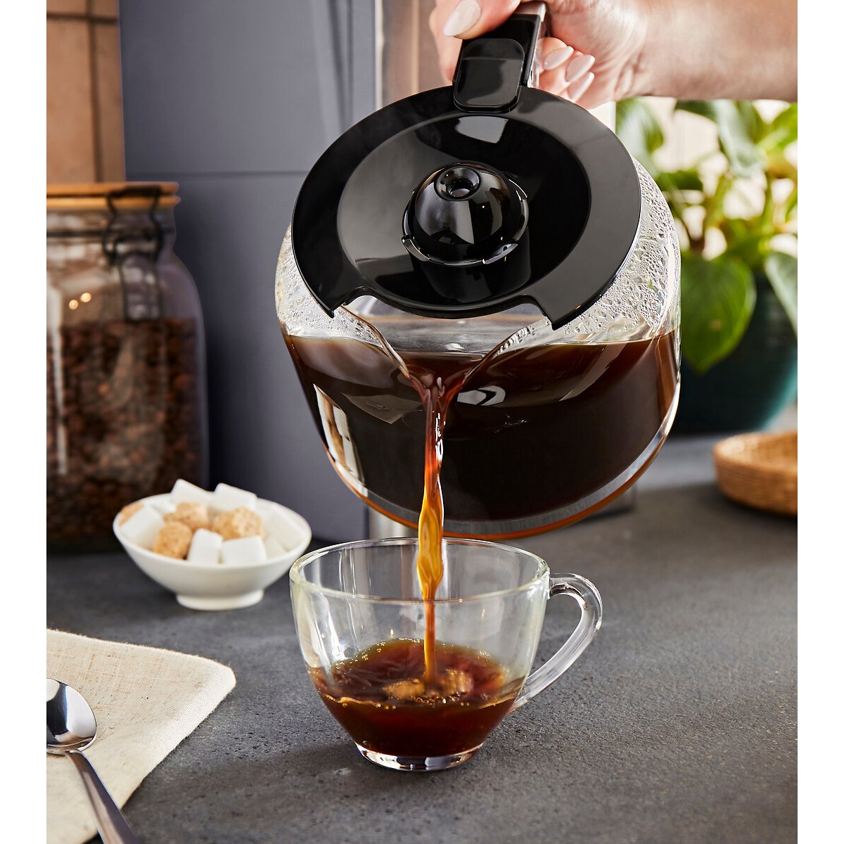Zino Grind & Brew Automatic Filter Coffee Machine raw linen, MORPHY RICHARDS