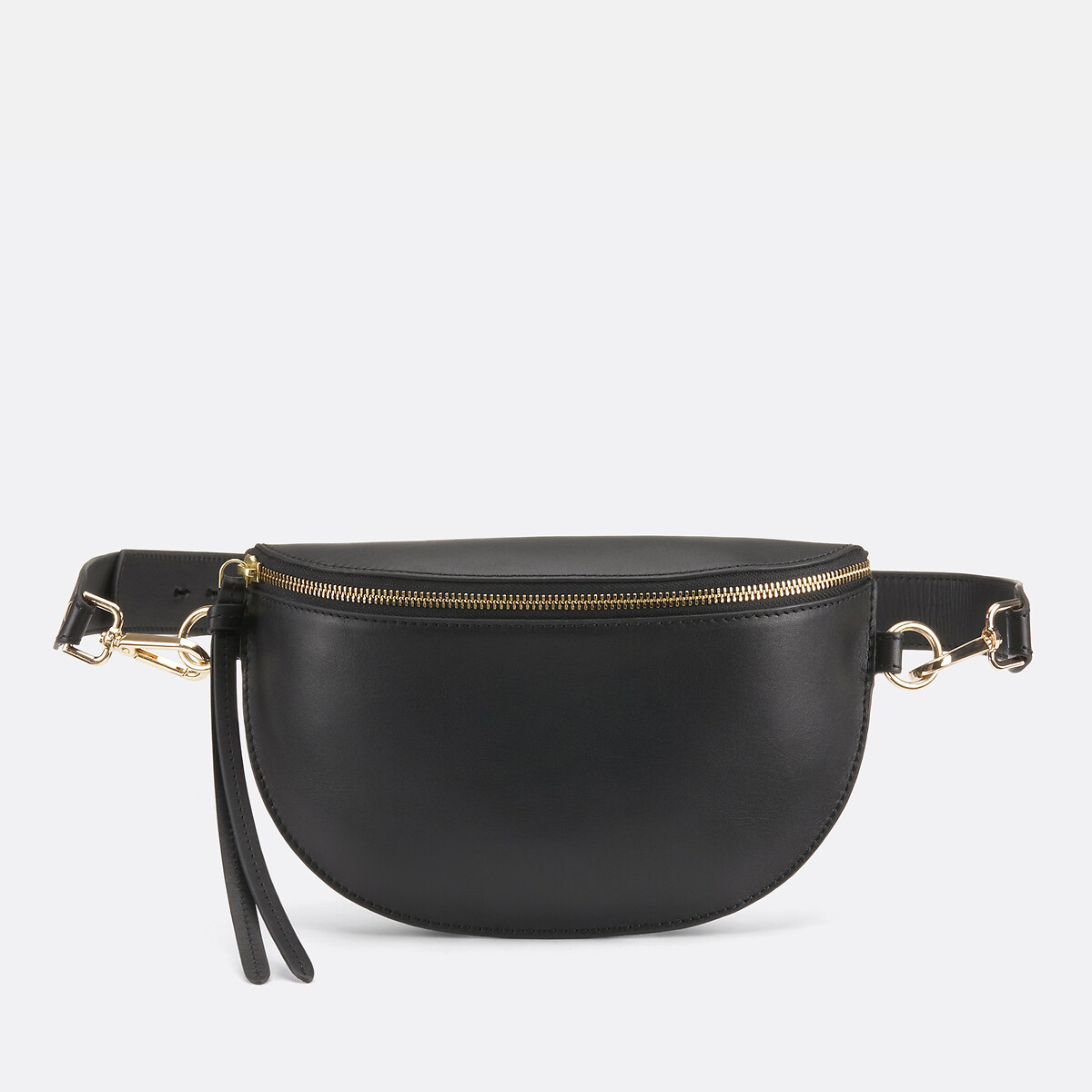 Sac banane en cuir noir, LA REDOUTE COLLECTIONS