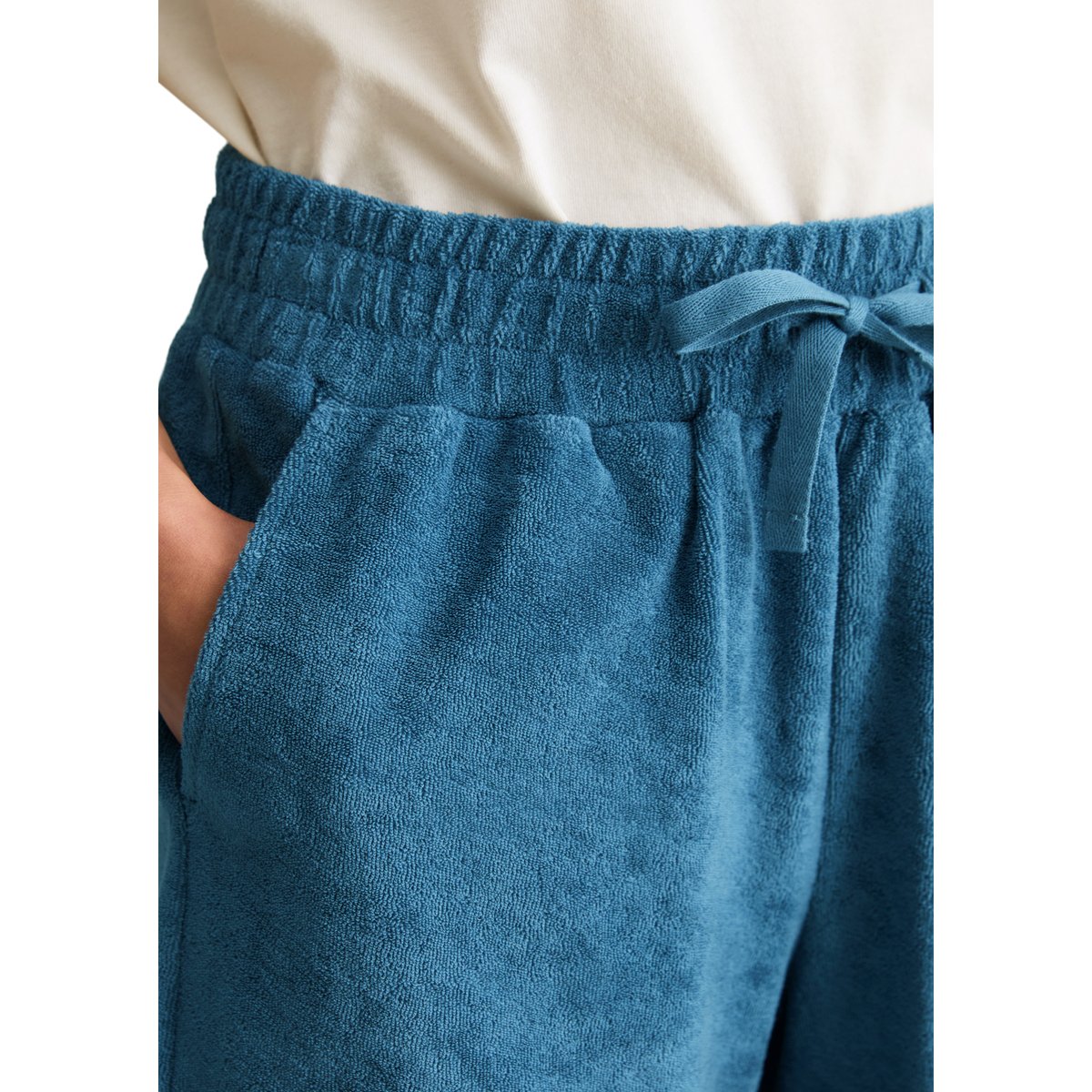 Short en éponge DfC regular en coton organique bleu moyen, MARC O’POLO DENIM