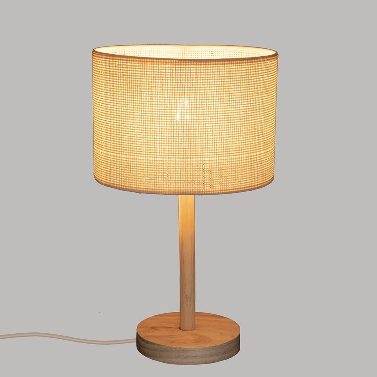 Lampe droite Della naturel H42 beige, ATMOSPHERA