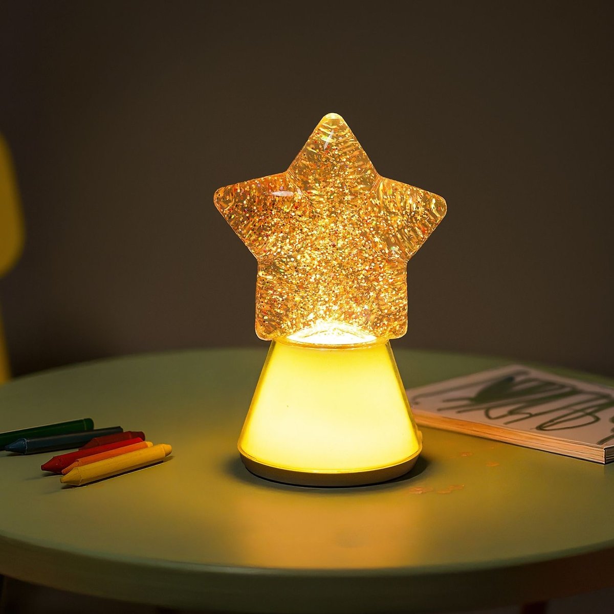 Lampe à paillettes blanc, LITTLE L