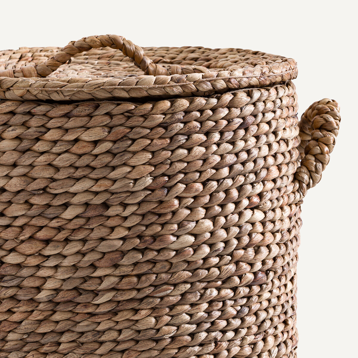 Panier à linge rond tressé en jacinthe d'eau, LIAN naturel, AM.PM