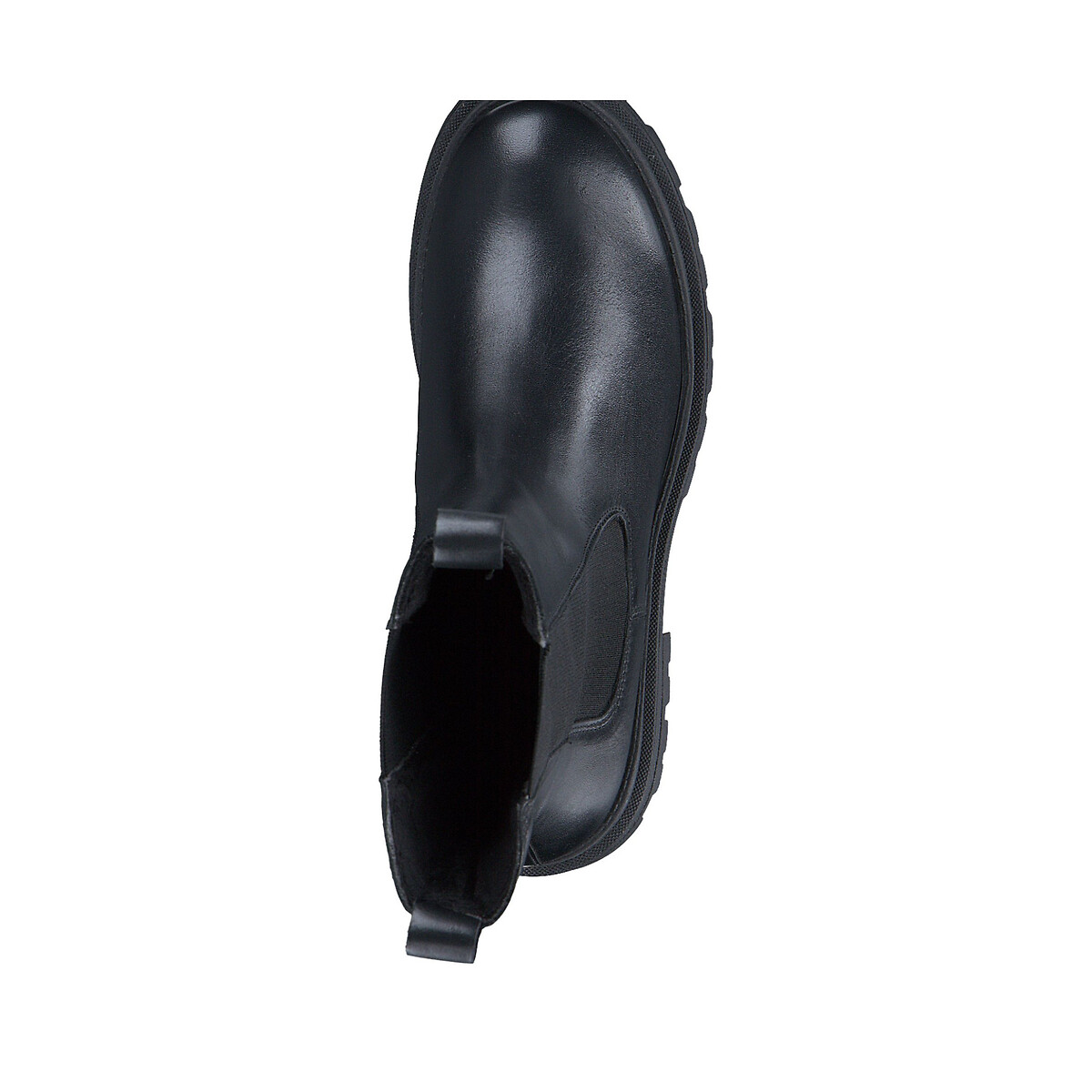 Stivali chelsea alti in pelle nero , TAMARIS