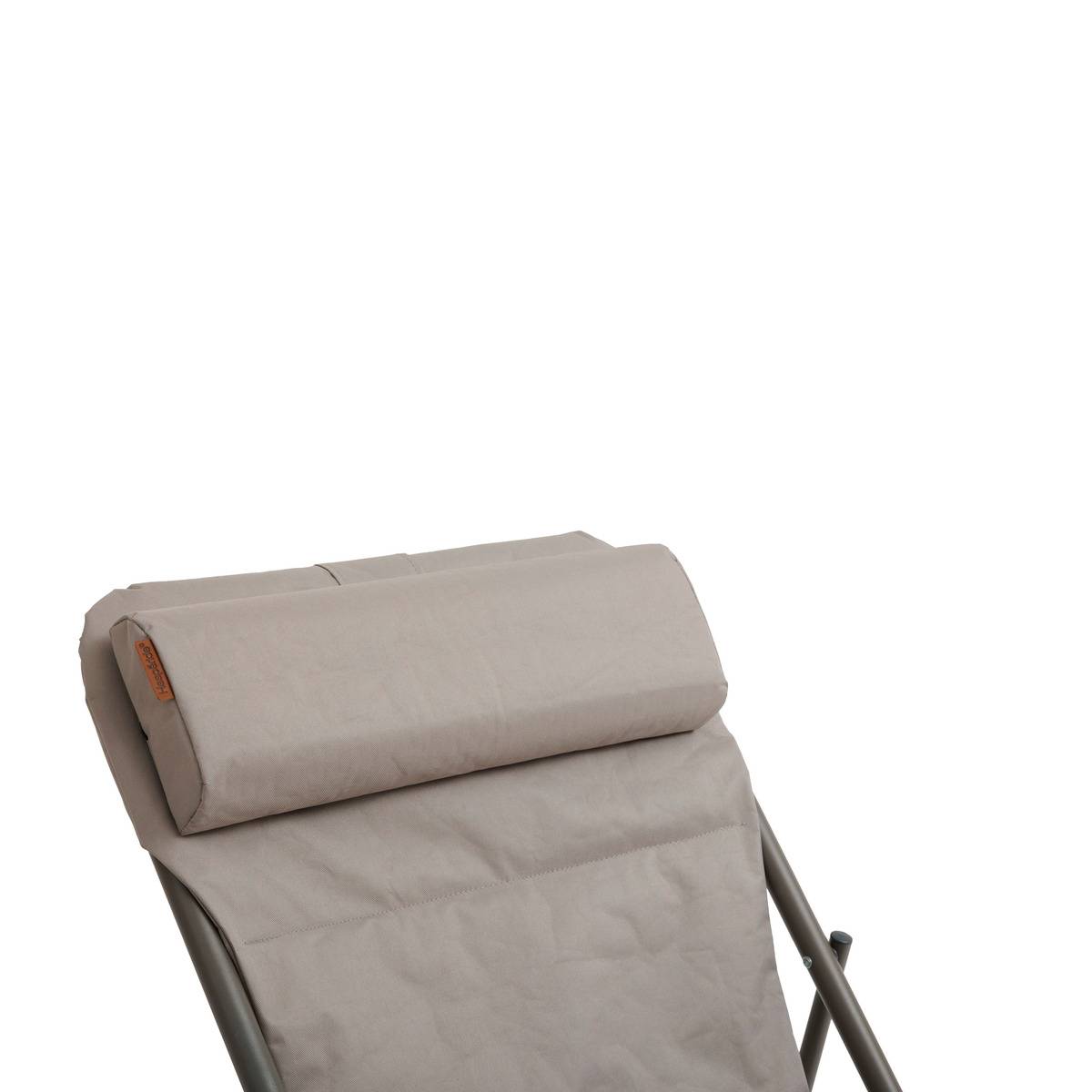 Chilienne de jardin pliante 4 positions avec repose-tête JUBBA noisette, HESPERIDE