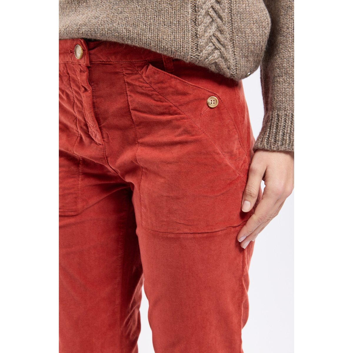 Pantalon coupe droite en coton passata, ARMOR-LUX