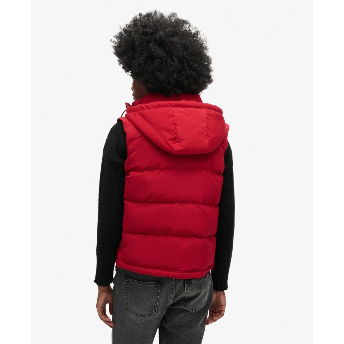 Doudoune Sans Manches À Capuche rouge, SUPERDRY