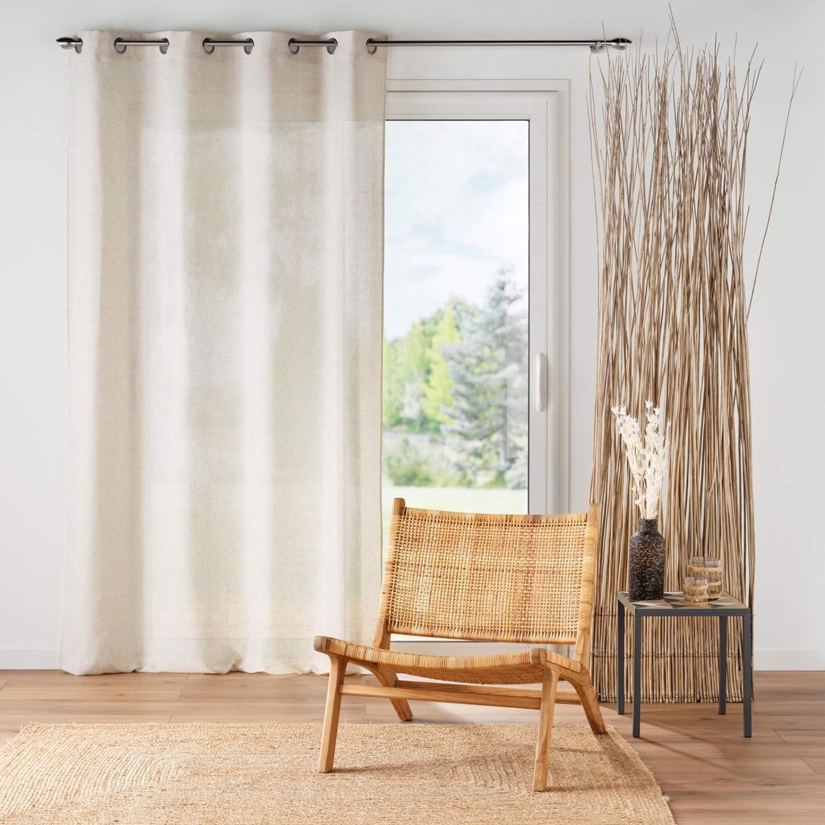 Rideau effet chiné pauline naturel, DOUCEUR D'INTÉRIEUR