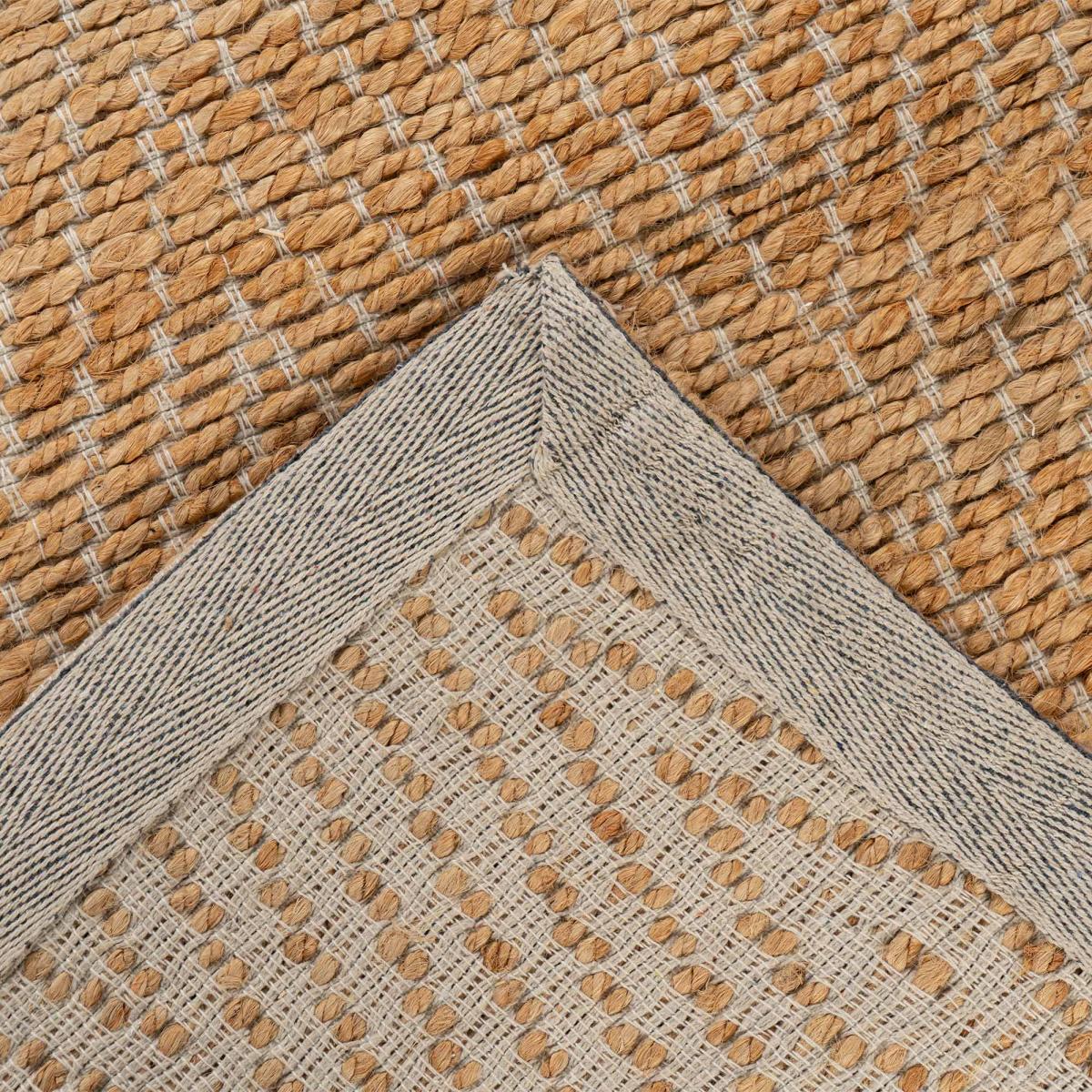 Tapis salon, fait main en jute beige, UN AMOUR DE TAPIS