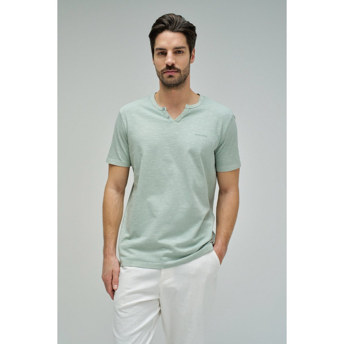 T-SHIRT AVEC BRANDING vert clair, SALSA JEANS