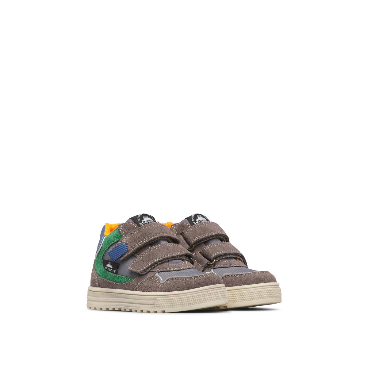 Sneakers en daim et tissu WANNY VL WP. anthracite-vert, NATURINO