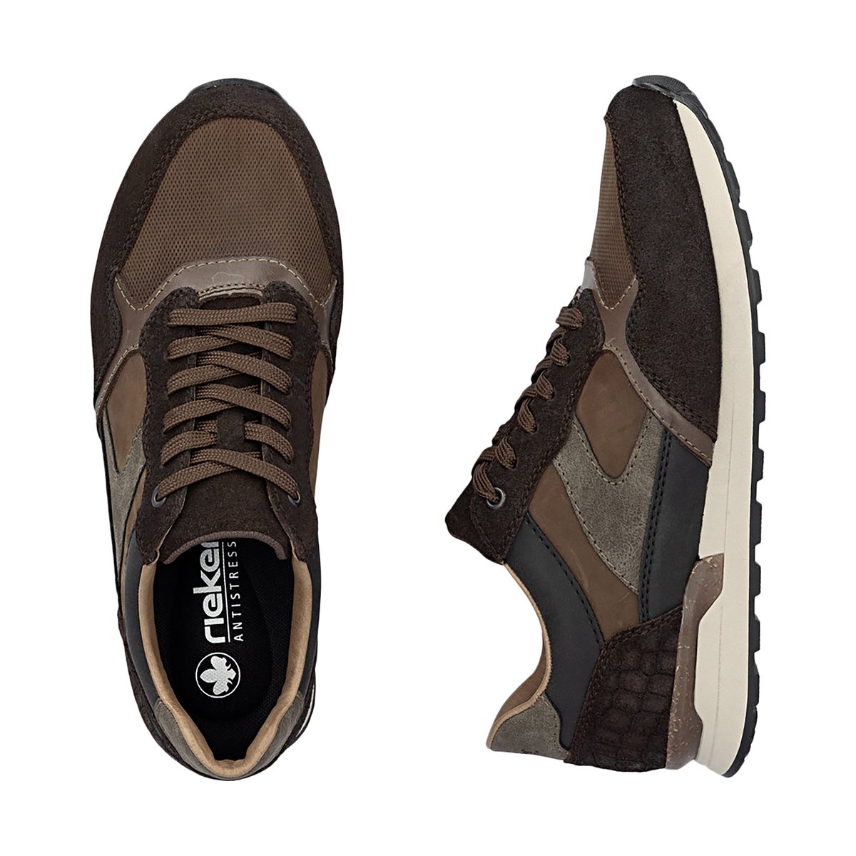 Basket Basse Cuir Rusty marron, RIEKER