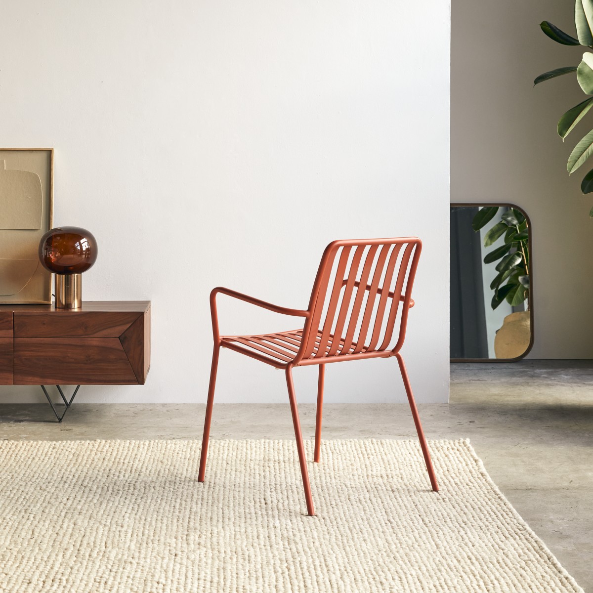 Fauteuil en Métal, GABY orange, TIKAMOON