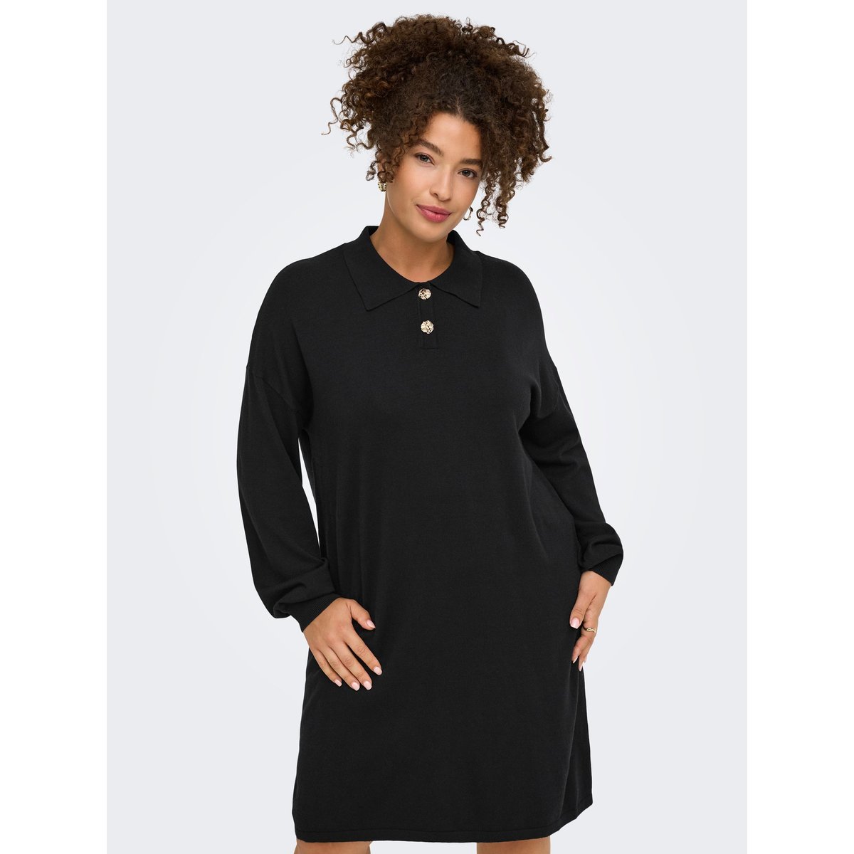 Robe En Maille black 1, ONLY CARMAKOMA