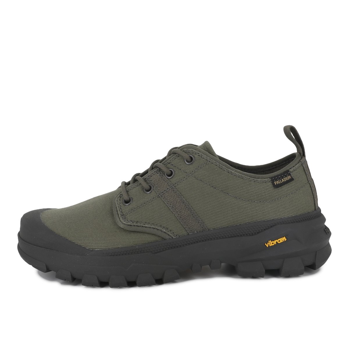 Baskets basses en coton PALLARIDER LO LEGACY vert-olive night, PALLADIUM