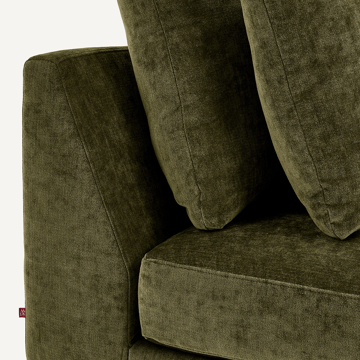 Divano angolare in velluto misto, MODERNISTE, design Emmanuel Gallina verde frutteto, AM.PM X EMMANUEL GALLINA