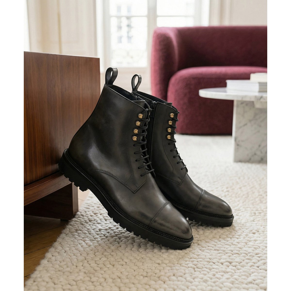 Bottines patiné ALESSANDRO gris, FINSBURY