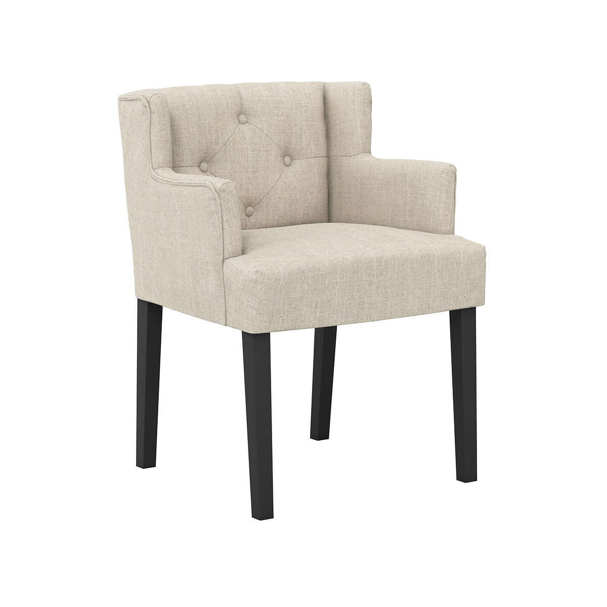 Giada Linen Wingback Dining Armchair raw linen, ÉDITÉ