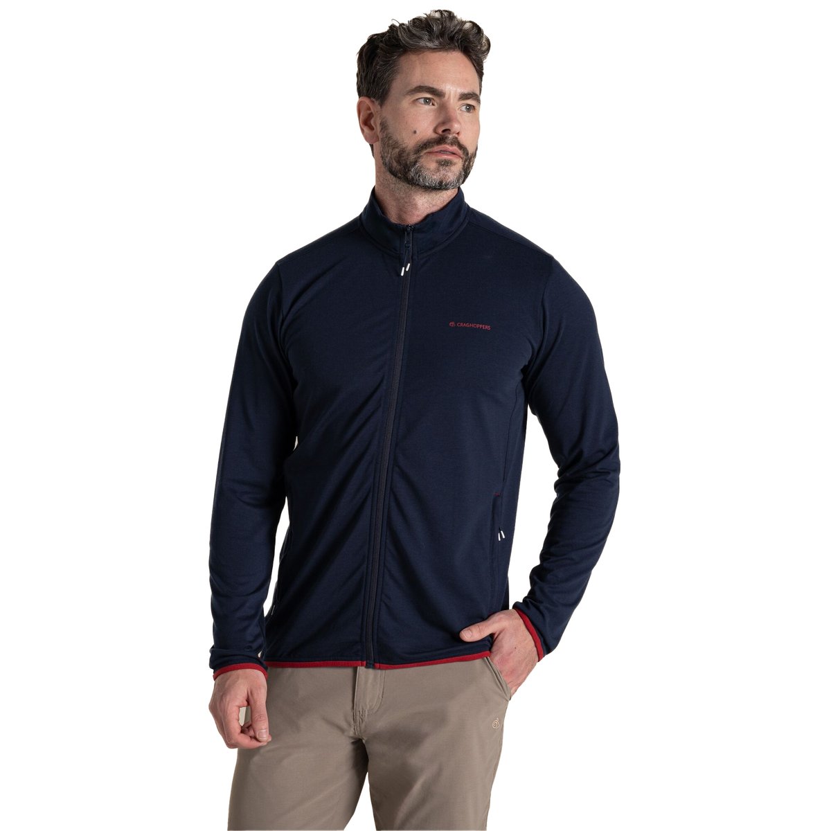 Veste polaire unie de golf COPTHORNE bleu marine, CRAGHOPPERS