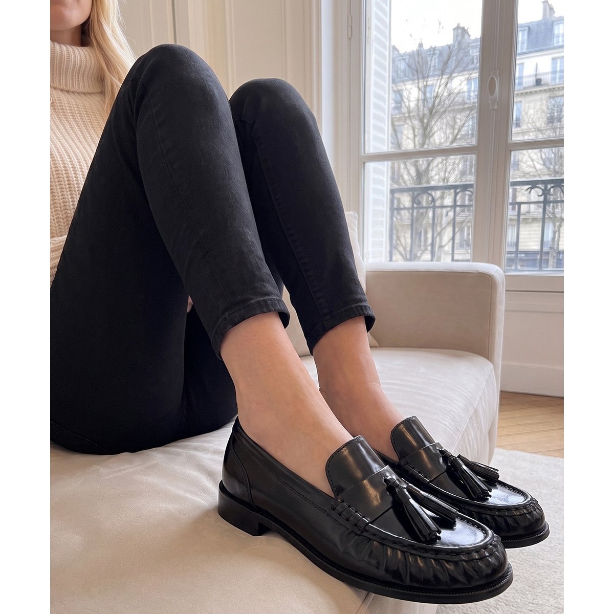 Mocassins ÉLIETTE noir, FINSBURY
