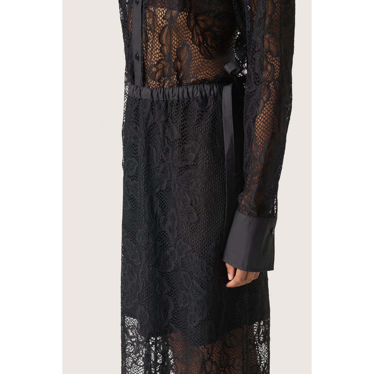 SOAKED IN LUXURY Jupe - tissage léger SLNylah noir, SOAKED IN LUXURY