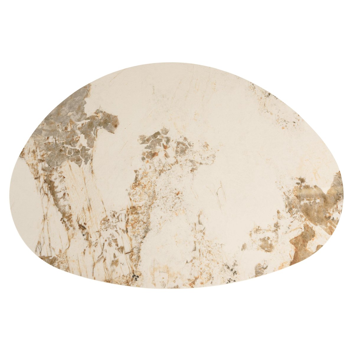 Table basse 110x80cm plateau céramique pieds bois clair LINEA blanc, PIER IMPORT