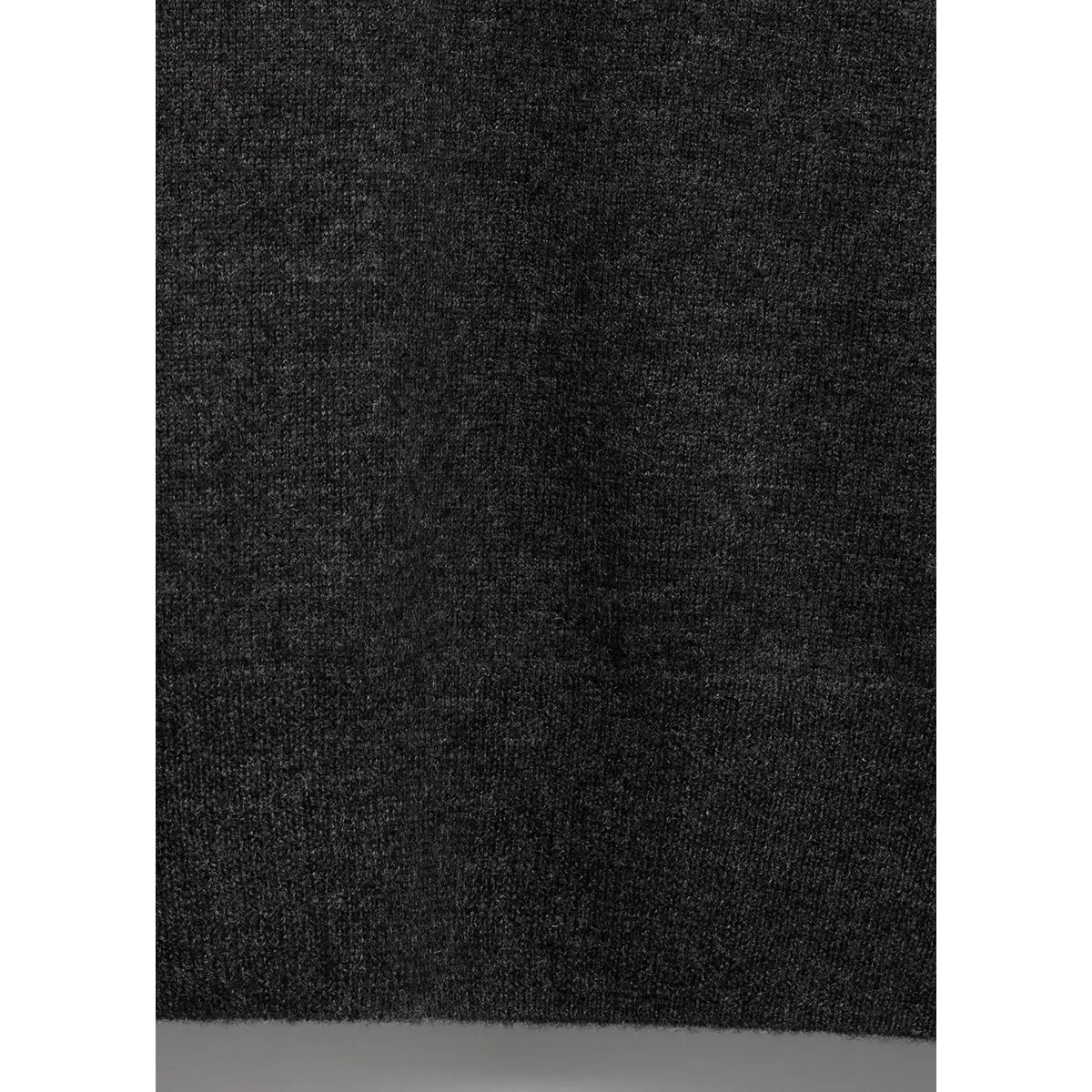 Pull-over maille 100 % laine col montant gris anthracite, MANGO