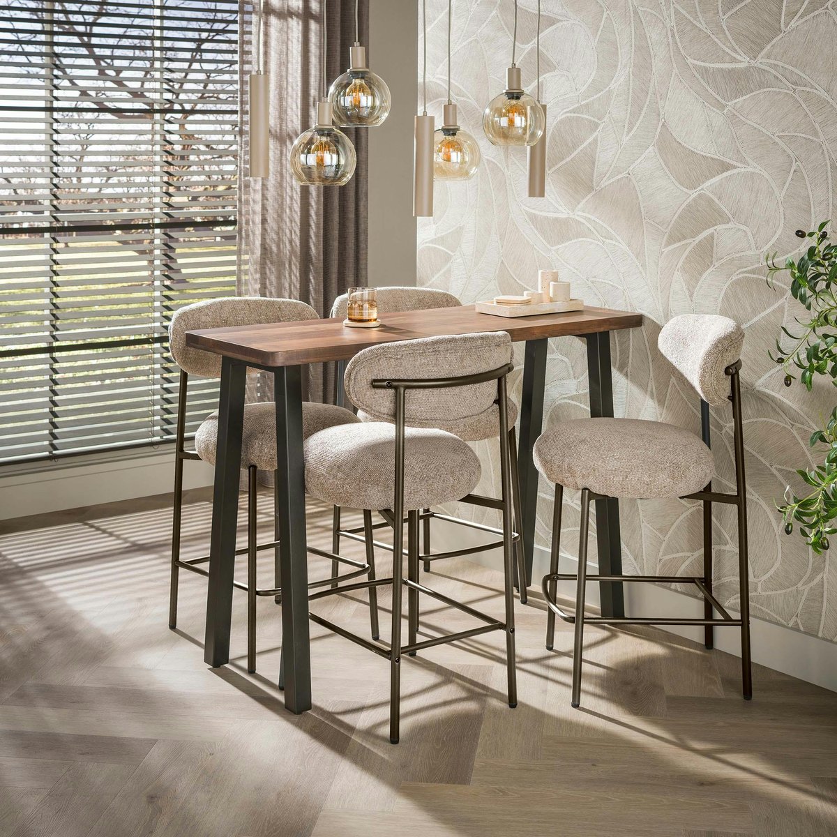 Table bar en bois d'acacia brun 130 cm NAKO marron, PIER IMPORT