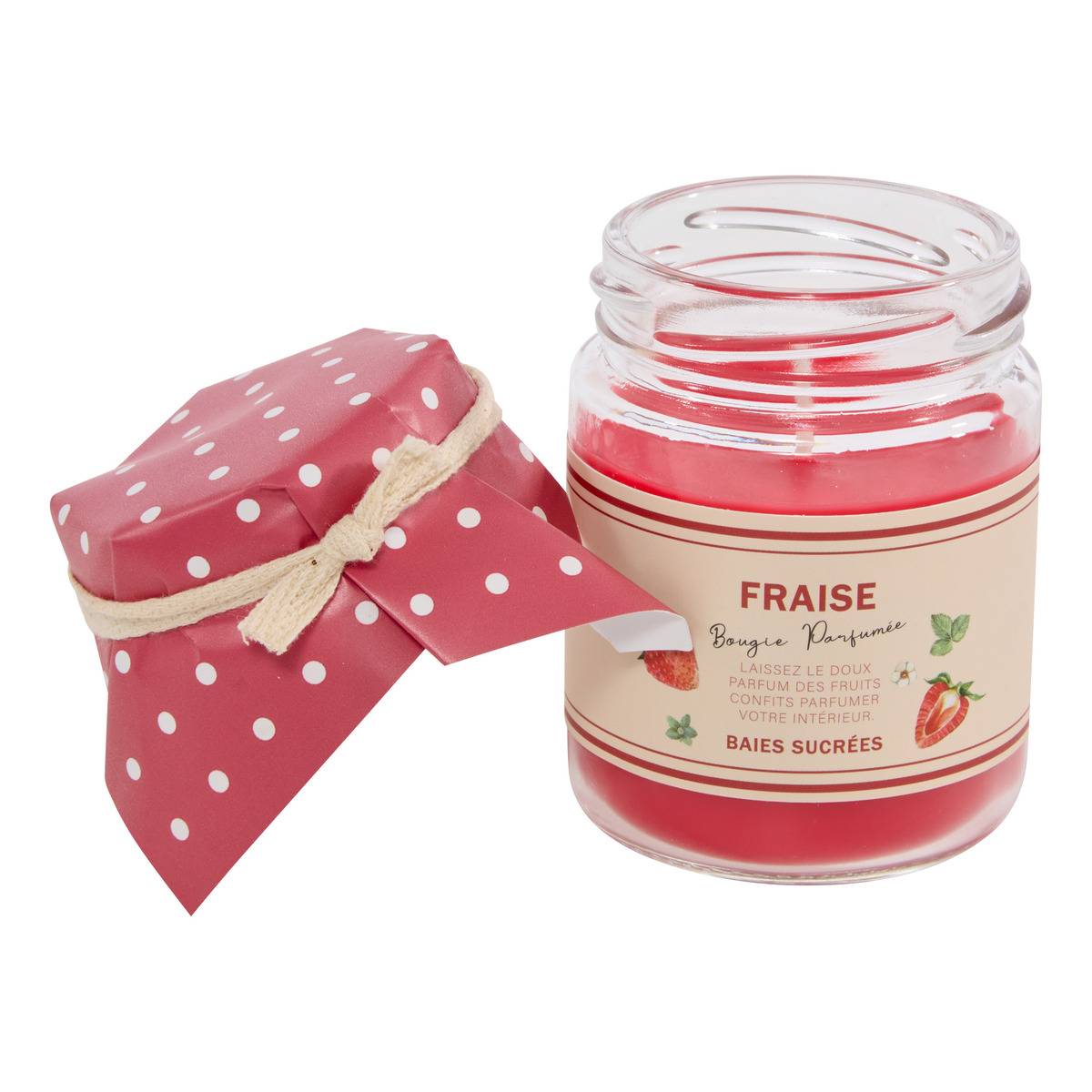 Bougie parfumée Fra ronde 75 g rouge, ATMOSPHERA
