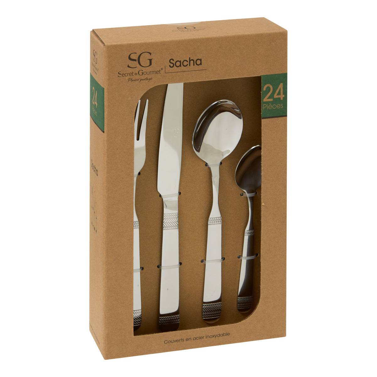 Ménagère 24 pièces SACHA argent, ATMOSPHERA
