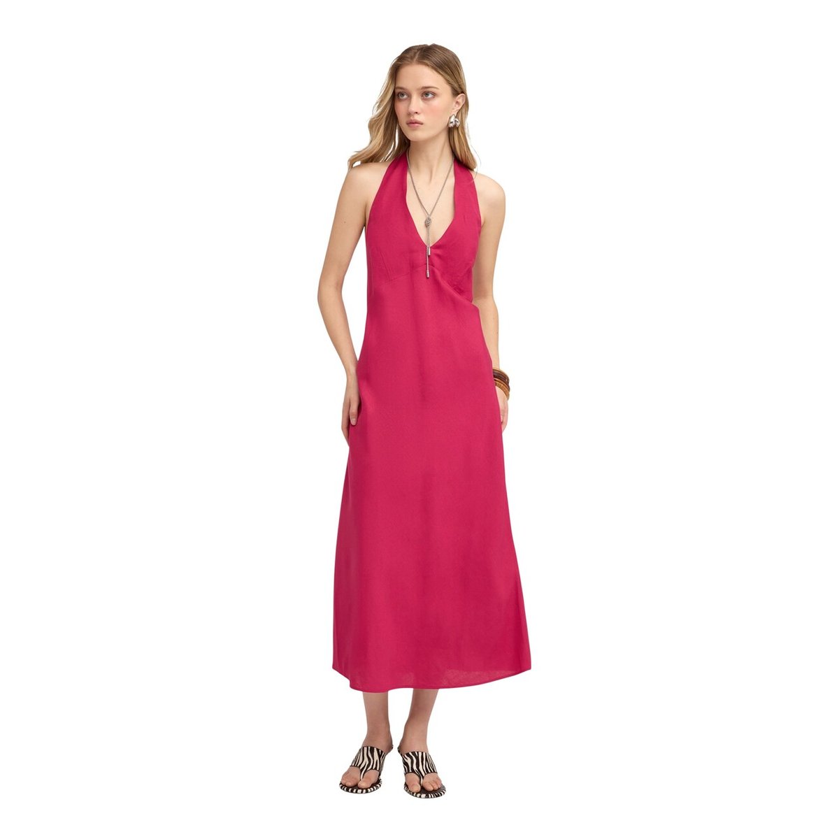 Robe longue trapèze noir, MOTIVI