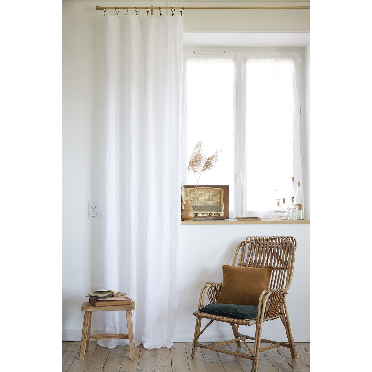 Rideau lin lave Collection Soline miel, EDEN