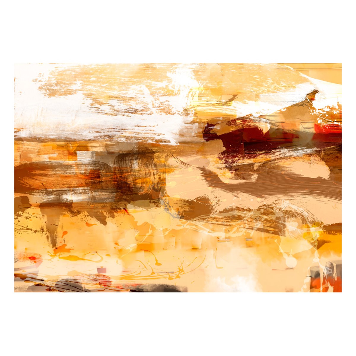 Papier peint intissé panoramique Abstractions Desert storm orange / cuivré, EDEN