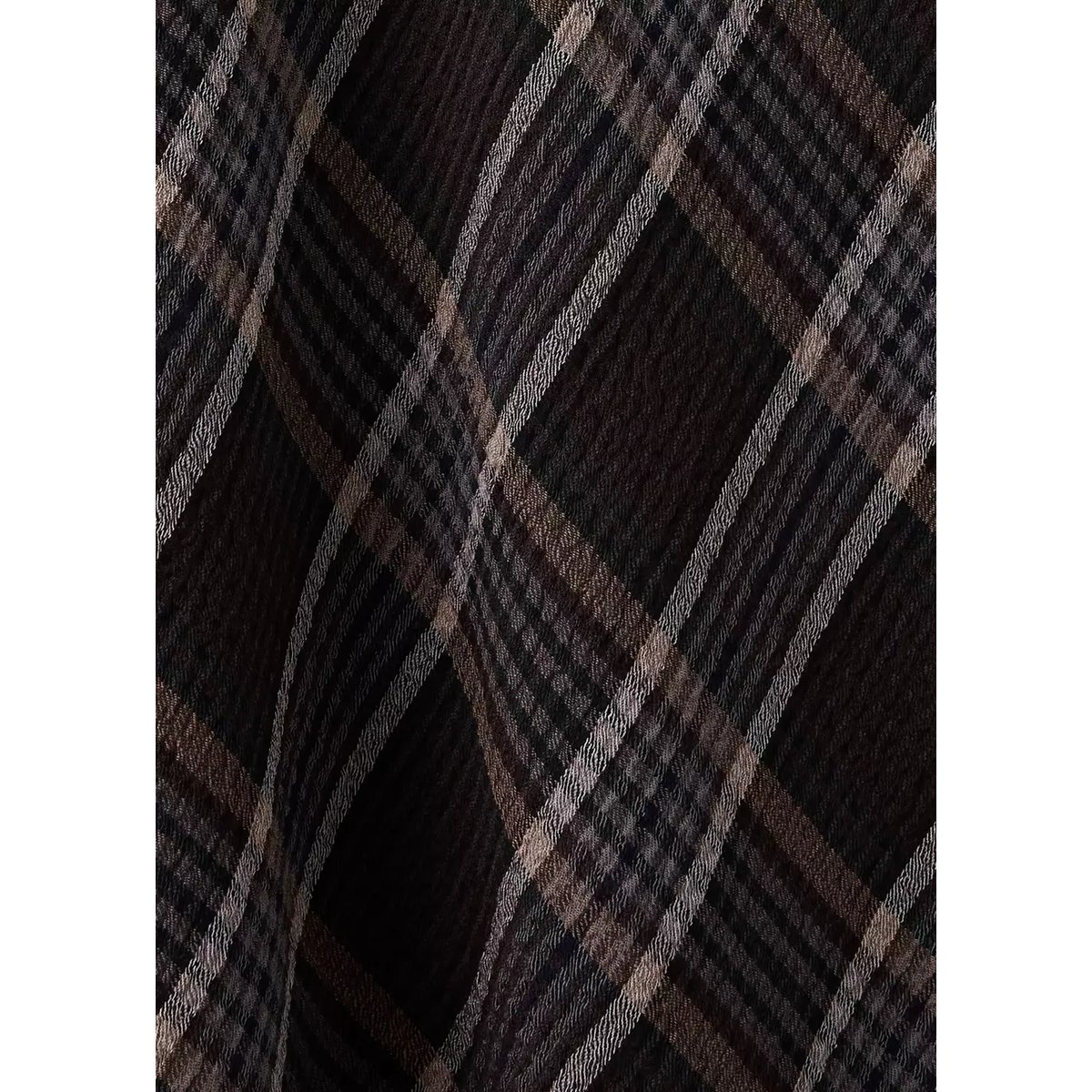 Jupe midi carreaux marron, MANGO