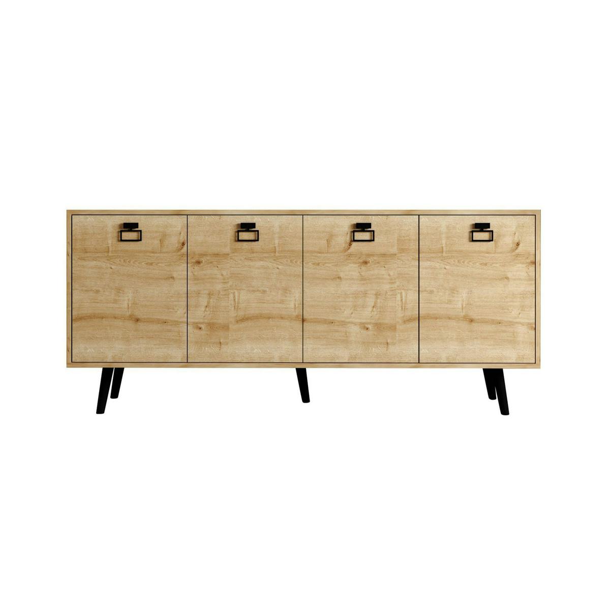 Buffet de salle à manger 4 portes MARFA effet chêne, PIER IMPORT