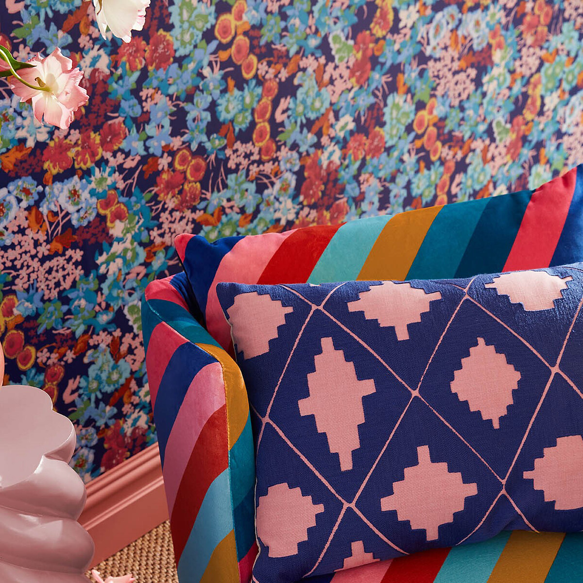 Wildflower Meadow Lapis and Aquamarine Wallpaper blue, HARLEQUIN X SOPHIE ROBINSON