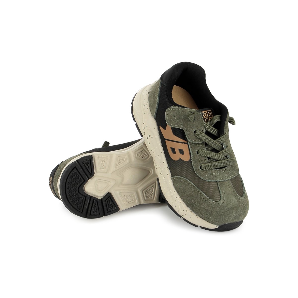 Basket à Scratch et Lacet YARD BASKET kaki, BONTON