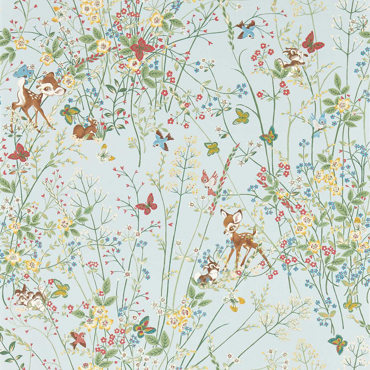 Bambi Sea Salt Wallpaper blue, SANDERSON X DISNEY