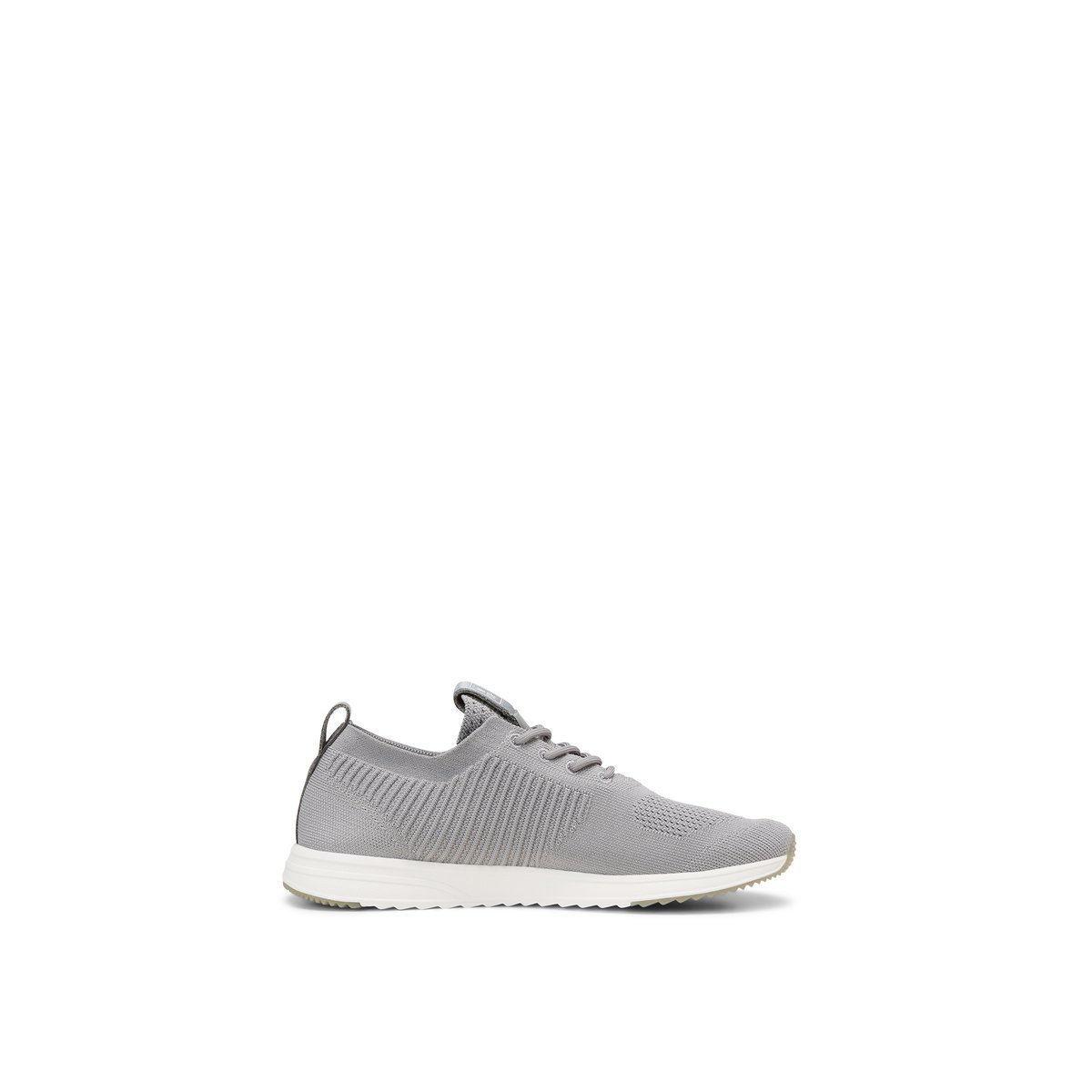 Baskets en tricot en polyester recyclé gris, MARC O'POLO