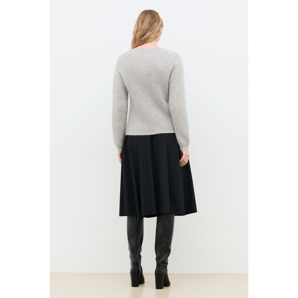 Pull large col rond MPERNEL gris, CAROLL