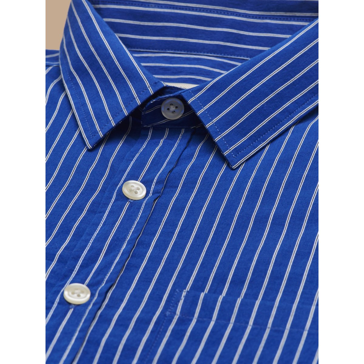 Chemise rayée - coupe contemporaine rayure outremer, CYRILLUS