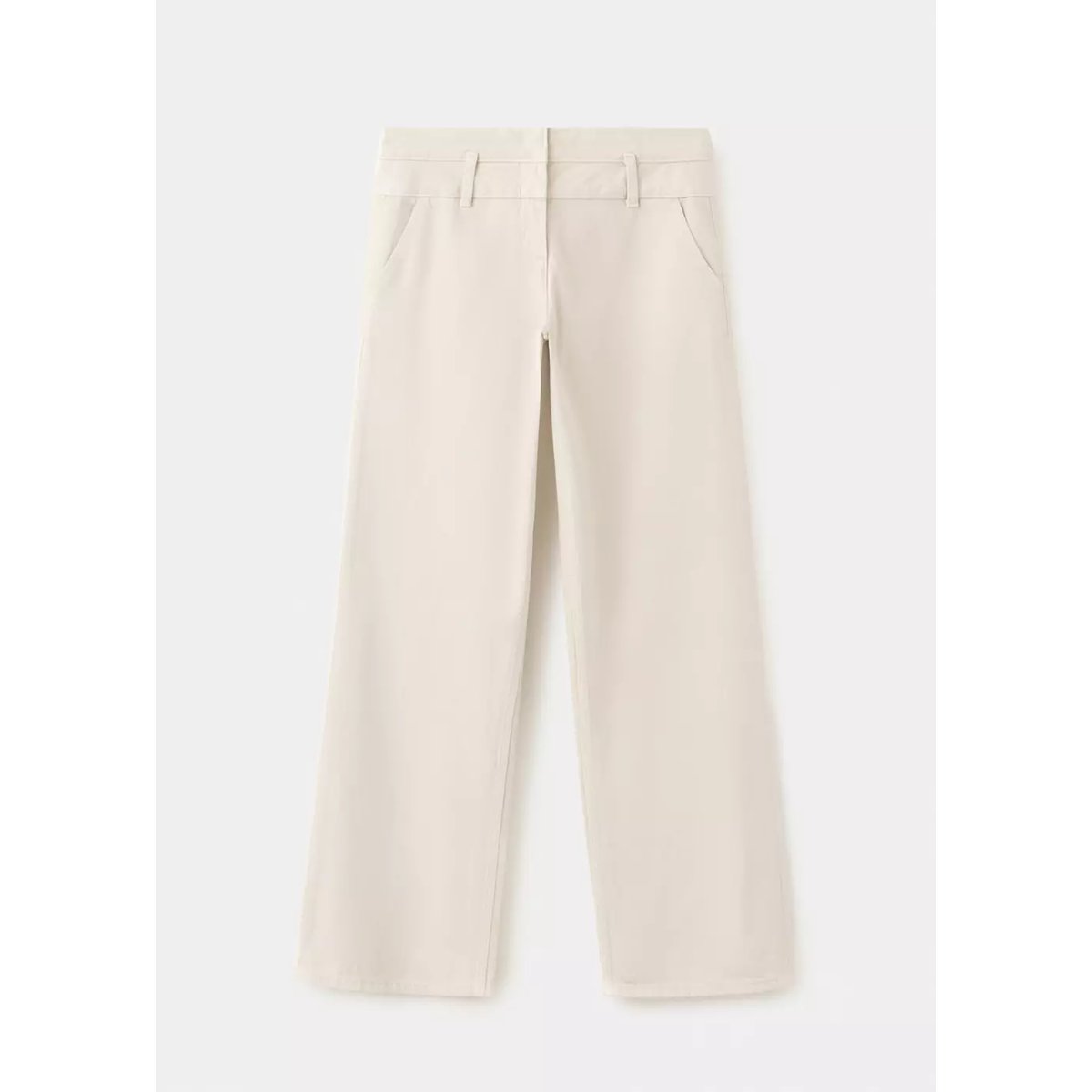Jean droit double taille sable, MANGO TEEN
