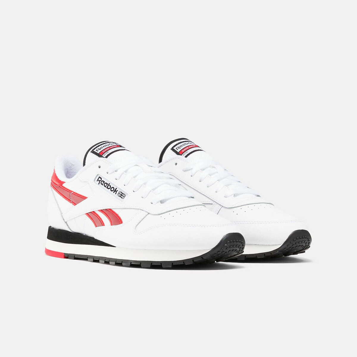 Baskets Classic Leather blanc/rouge/noir, REEBOK CLASSICS