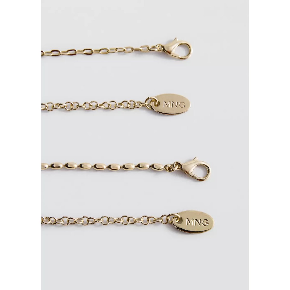 Collier double combiné or, MANGO