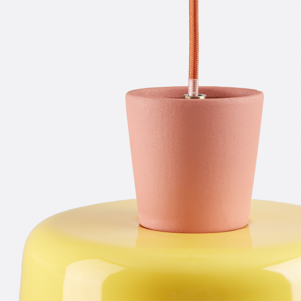 Lampada a sospensione in ceramica colorata Ø 21 cm, Jimna giallo, LA REDOUTE INTERIEURS