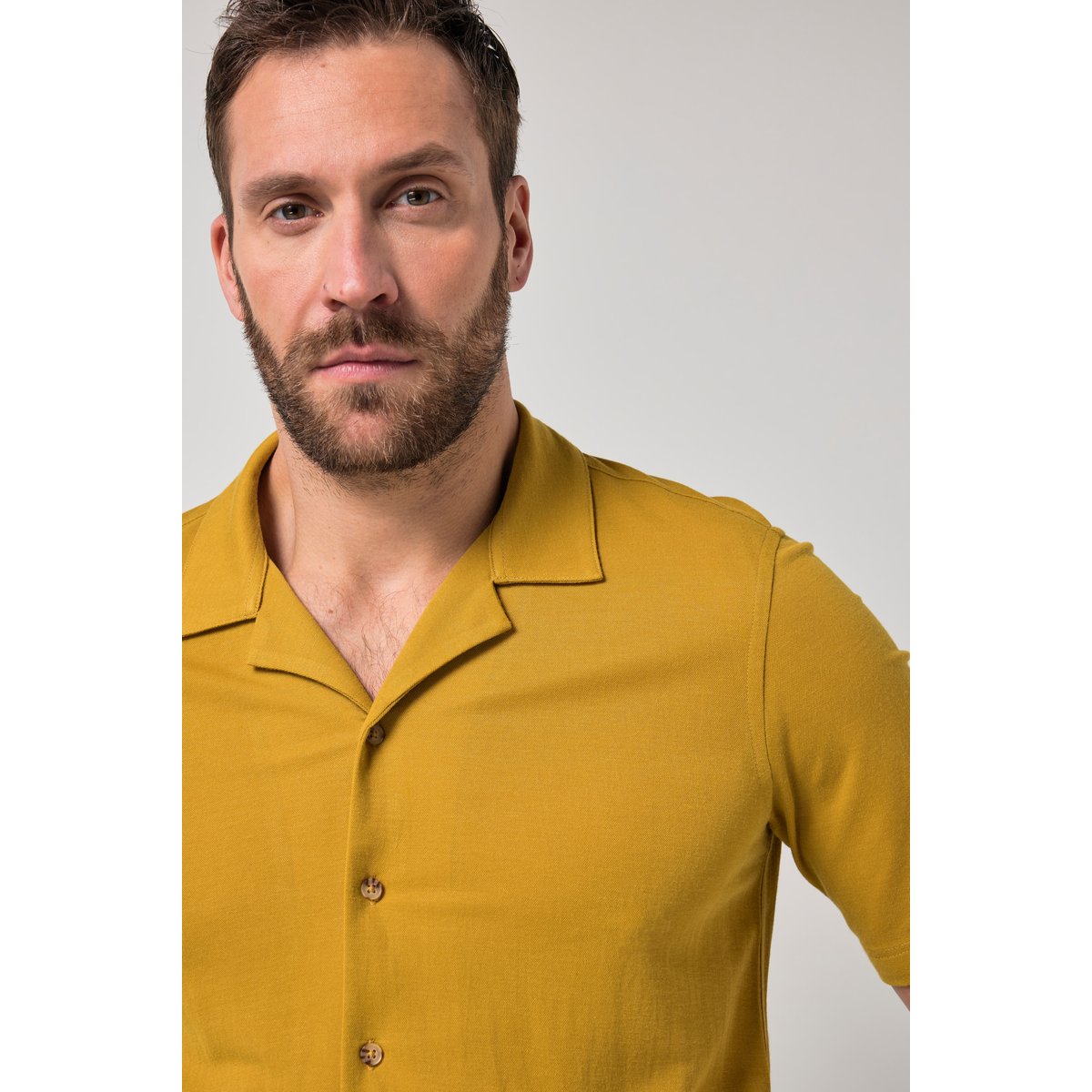 Chemise finition FLEXNAMIC® aspect soie noisette clair, JP1880