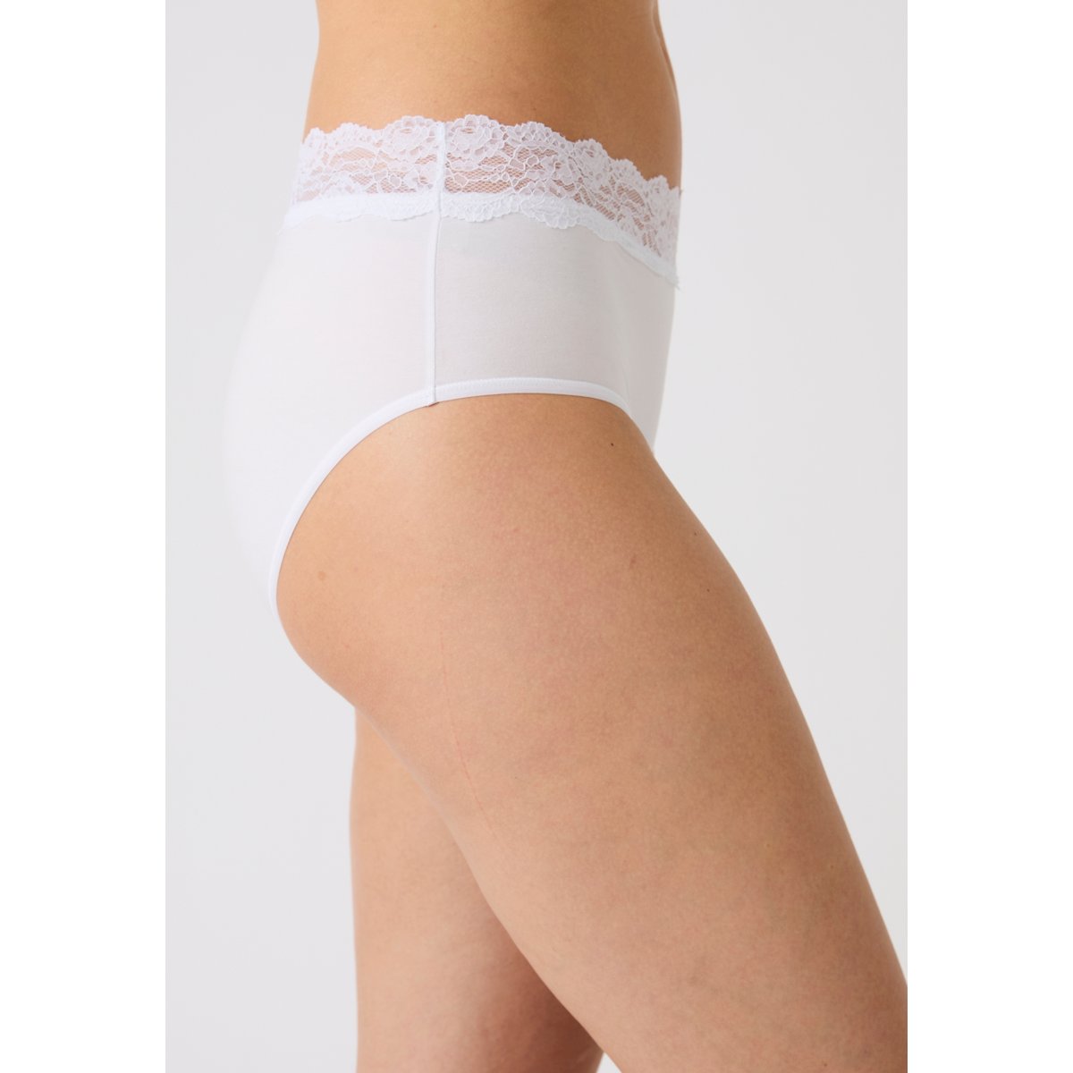 Culottes midi ceinture dentelle - Lot de 3 lot blanc, DAMART